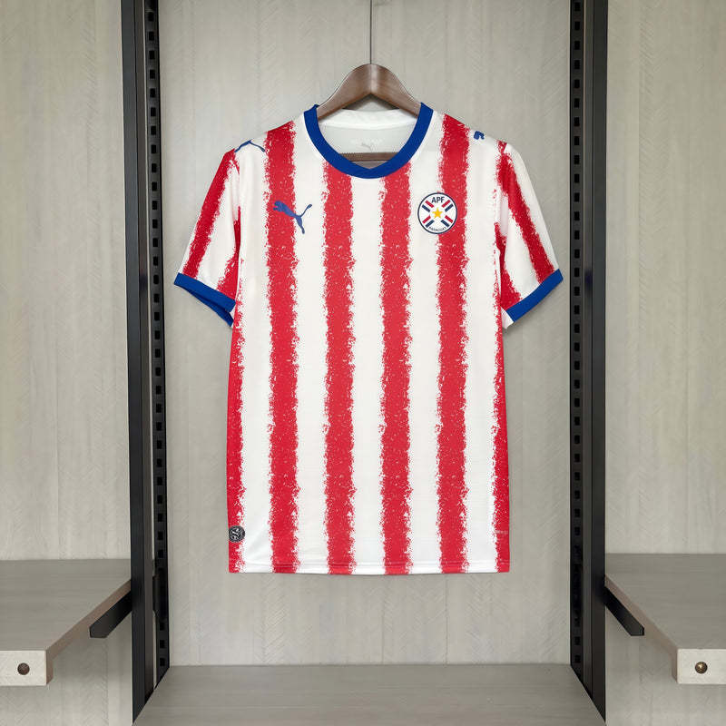 Camisa Paraguai Home - Copa do Mundo 2026 - Torcedor Masculina