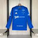 Camisa Cruzeiro Home Manga Longa - Patrocinadores 2026/27 - Torcedor Masculina