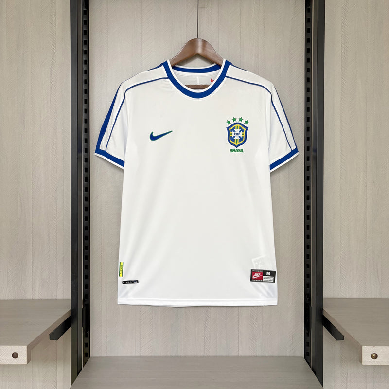Camisa Retrô Brasil White 1998 - Torcedor Masculina