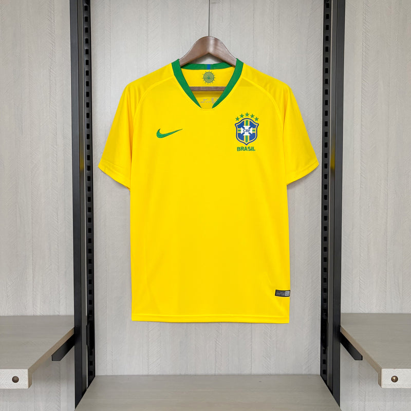 Camisa Retrô Brasil Home 2018 - Torcedor Masculina